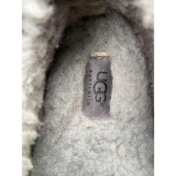 Ugg ASCOT CHARCOAL MEN’S SLIPPERS SIZE 12 - Picture 2 of 8